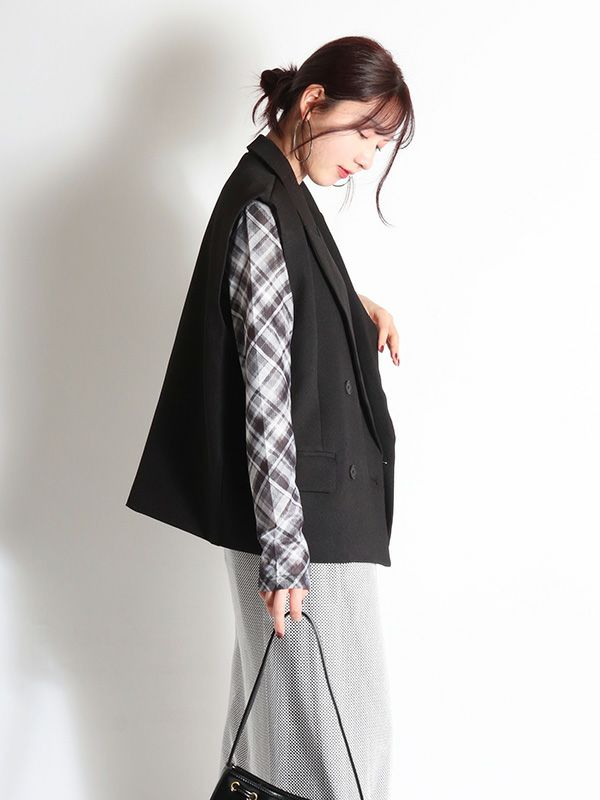 チェック柄シアートップス | COQULE Online Shop