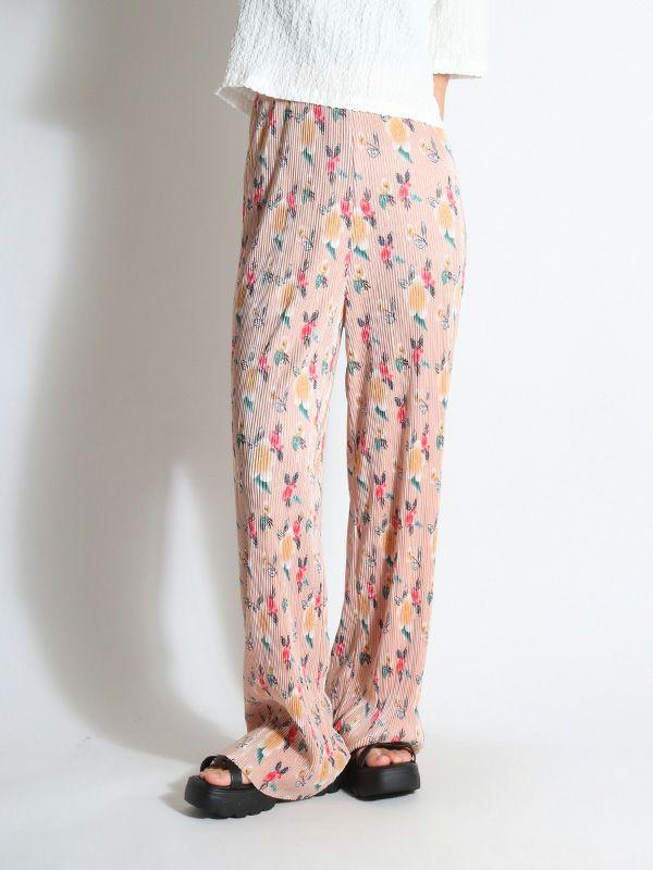 花柄ストレートプリーツパンツ | COQULE Online Shop