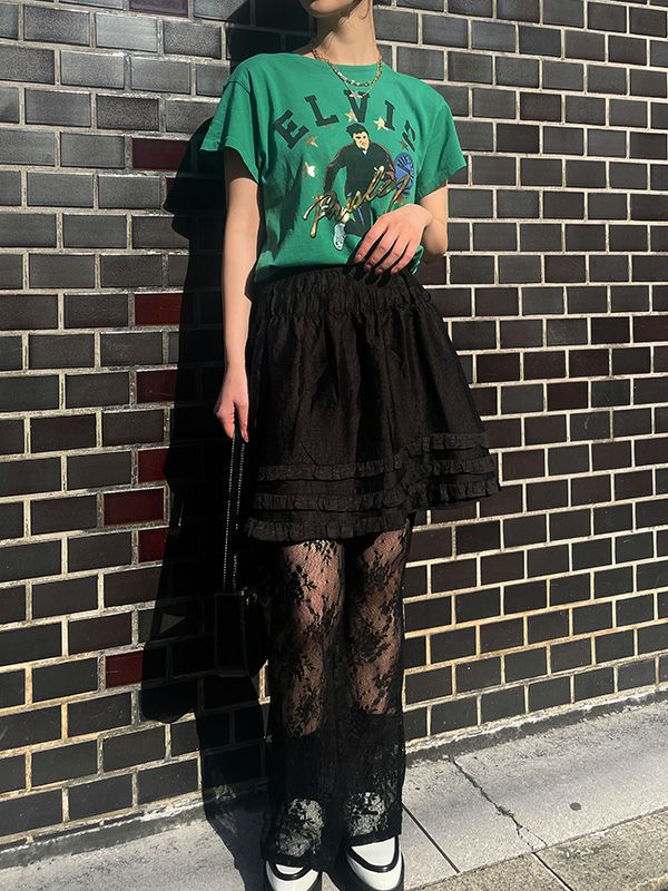 レースフレアレギンスパンツ | COQULE Online Shop