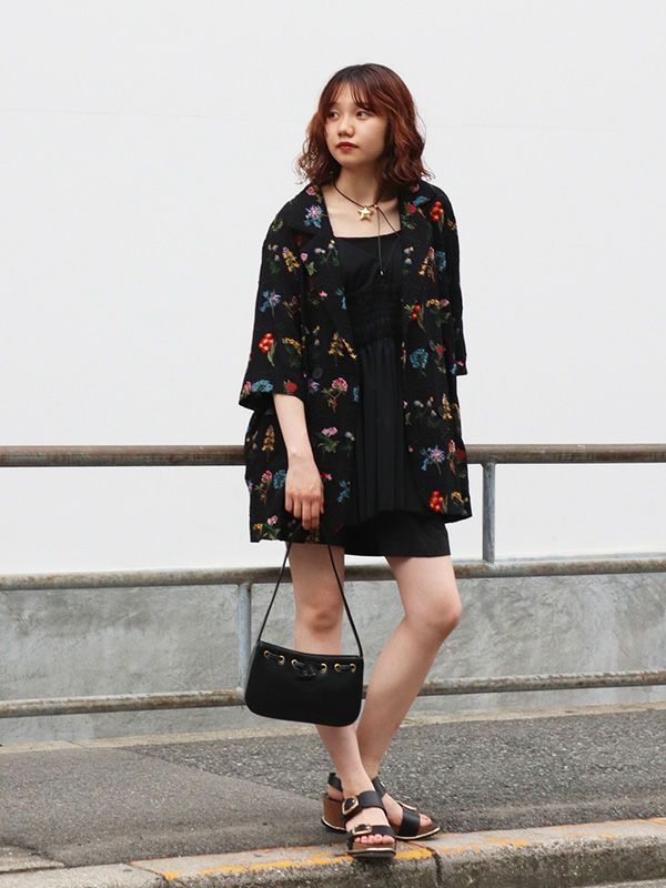 桜パッチワーク刺繍コート | レディース服・レディース