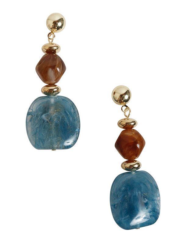 海 夏 ピアス ハンドメイド アクセサリー マーブル模様 お揃い