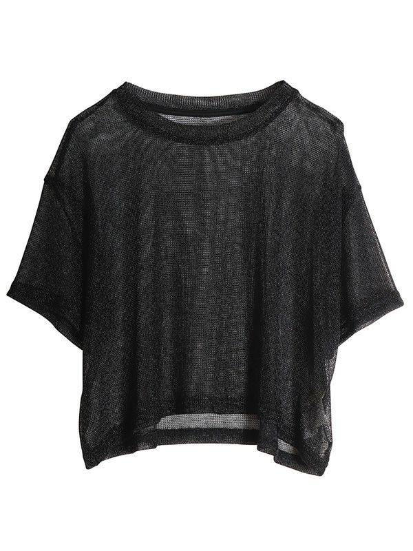 クロップドラメシアートップス | COQULE Online Shop