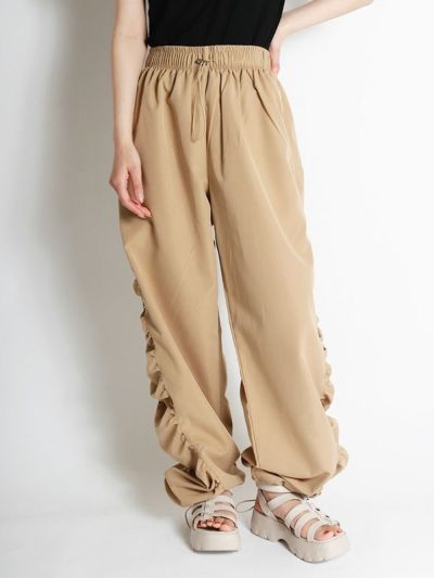 パンツ CHIE サイドギャザーパンツ | COQULE Online Shop