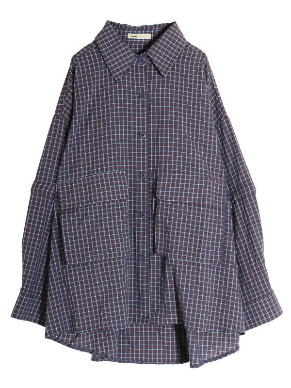 2WAYチェック柄オーバーシャツ | COQULE Online Shop