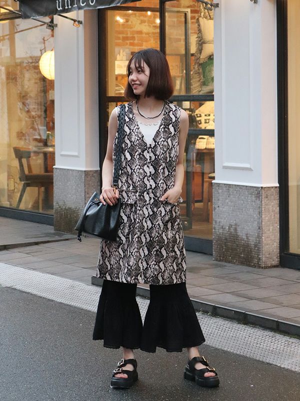 NUMPH】パイソン柄ノースリーブミニワンピース | COQULE Online Shop