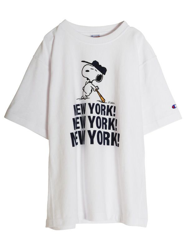 CHAMPION】ニューヨークスヌーピーTシャツ | COQULE Online Shop