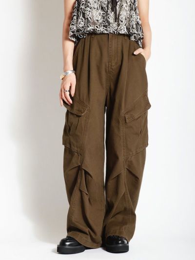 COQULE ワイドパンツ Y'S for men(ワイズフォーメン) カーゴパンツ グレー サイズ 1