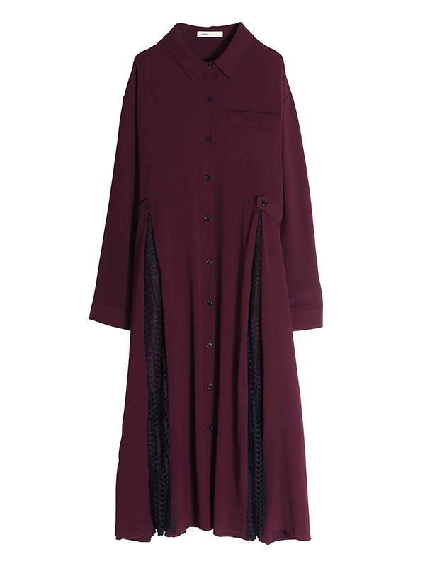 COQULE ワンピース メッシュデザインシャツワンピース | COQULE Online Shop