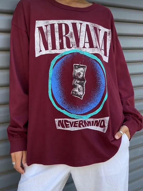 NIRVANA Nevermind 長袖Tシャツ90S USA製Lサイズ USA製 90s ロンT ニルバーナ NIRVANA ネバーマインド L - メルカリ