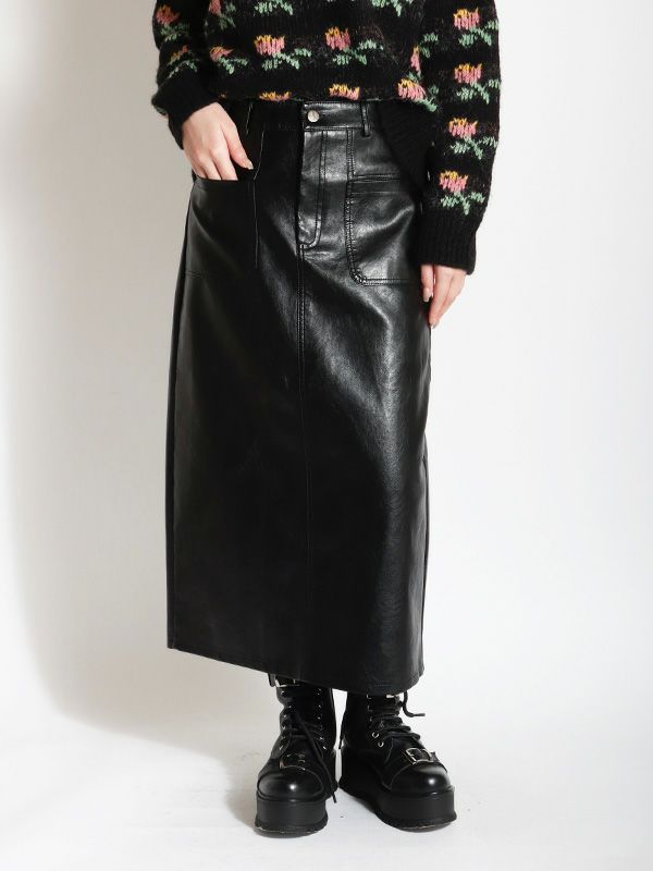 フェイクレザースカート | COQULE Online Shop